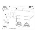 Lubinis šviestuvas QUATRO 2 - Image 5