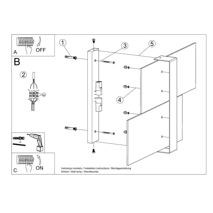 1044-11 Sieninis šviestuvas MASSIMO - Image 5
