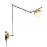 Sieninis šviestuvas Contina žalvarinis - Image 3