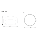 Lubinis LED dimeriuojamas šviestuvas Etam D40 juodas - Image 4