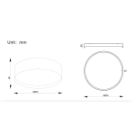 Lubinis LED dimeriuojamas šviestuvas Etam D80 juodas - Image 4