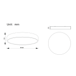 Lubinis LED dimeriuojamas šviestuvas Leo D40 juodas - Image 2