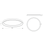 Lubinis LED dimeriuojamas šviestuvas Omega D58 - Image 4