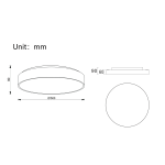 Lubinis LED dimeriuojamas šviestuvas Solana D50 - Image 2