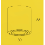 Lubinis šviestuvas Cylinder juodas - Image 2