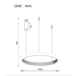 Pakabinamas LED dimeriuojamas šviestuvas Estella D60 - Image 2
