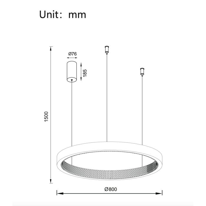 Pakabinamas LED dimeriuojamas šviestuvas Estella D80 - Image 2