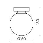 Sieninis šviestuvas Basic form - 01B - Image 3