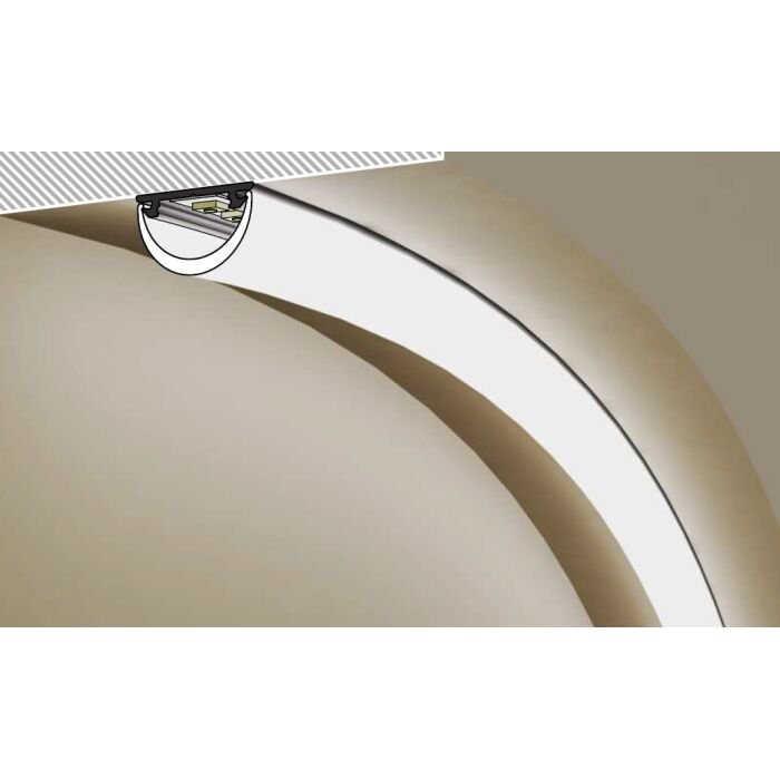 LED PROFILIS ARC12 CD U5 LENKIAMAS 1M ALIUMINIS (3) LED PROFILIS ARC12 CD/U5 LENKIAMAS, 1M - Image 2