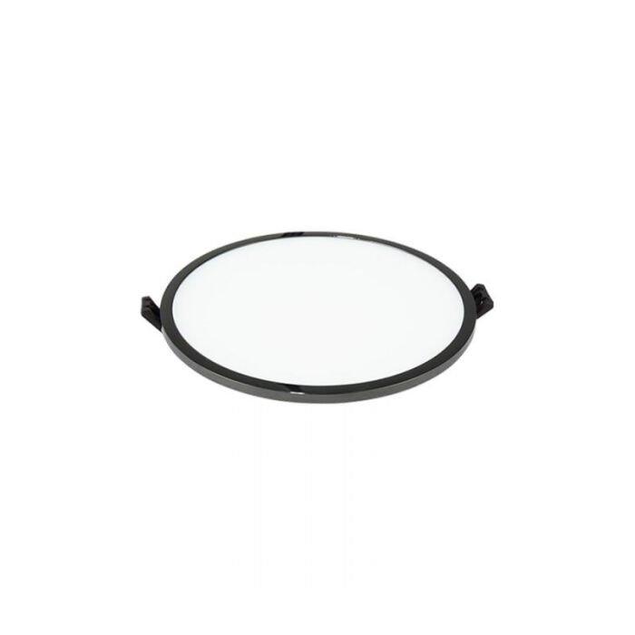LED panelė SLIM round 16W 3000K IP44 juoda - Image 1