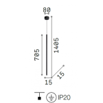 Pakabinamas šviestuvas Filo juodos spalvos - Image 2
