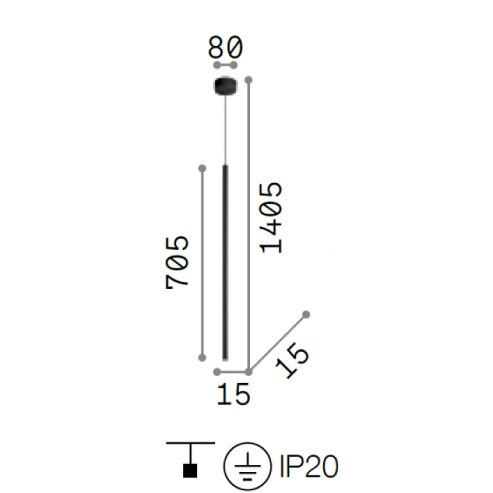 Pakabinamas šviestuvas Filo žalvario spalvos - Image 2