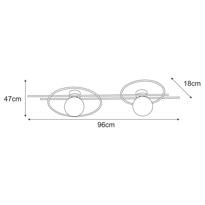 Sieninis šviestuvas CORSA - Image 2