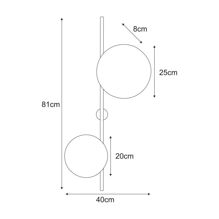 Sieninis šviestuvas TALAR - Image 2