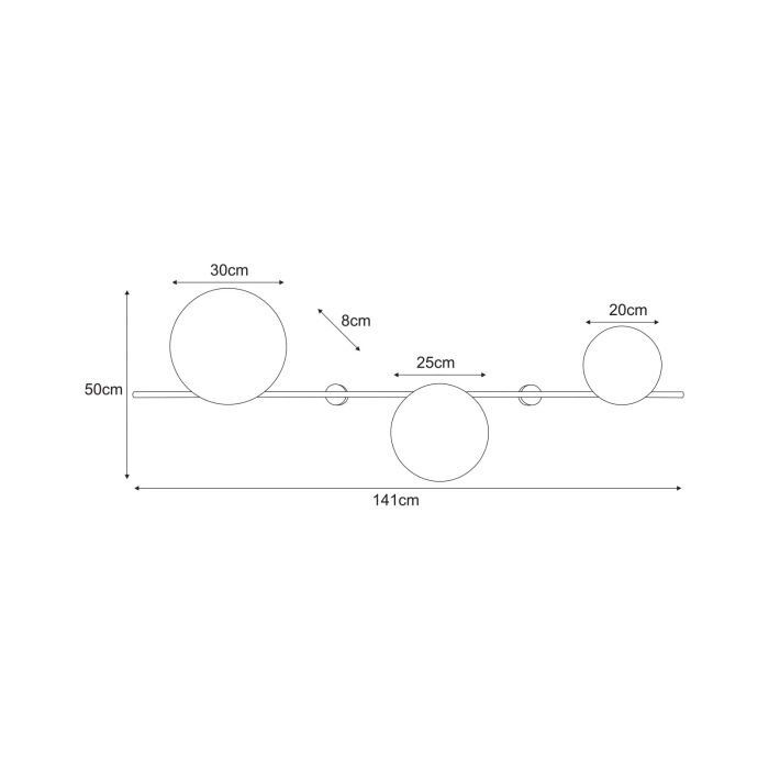 Sieninis šviestuvas TALAR - Image 2
